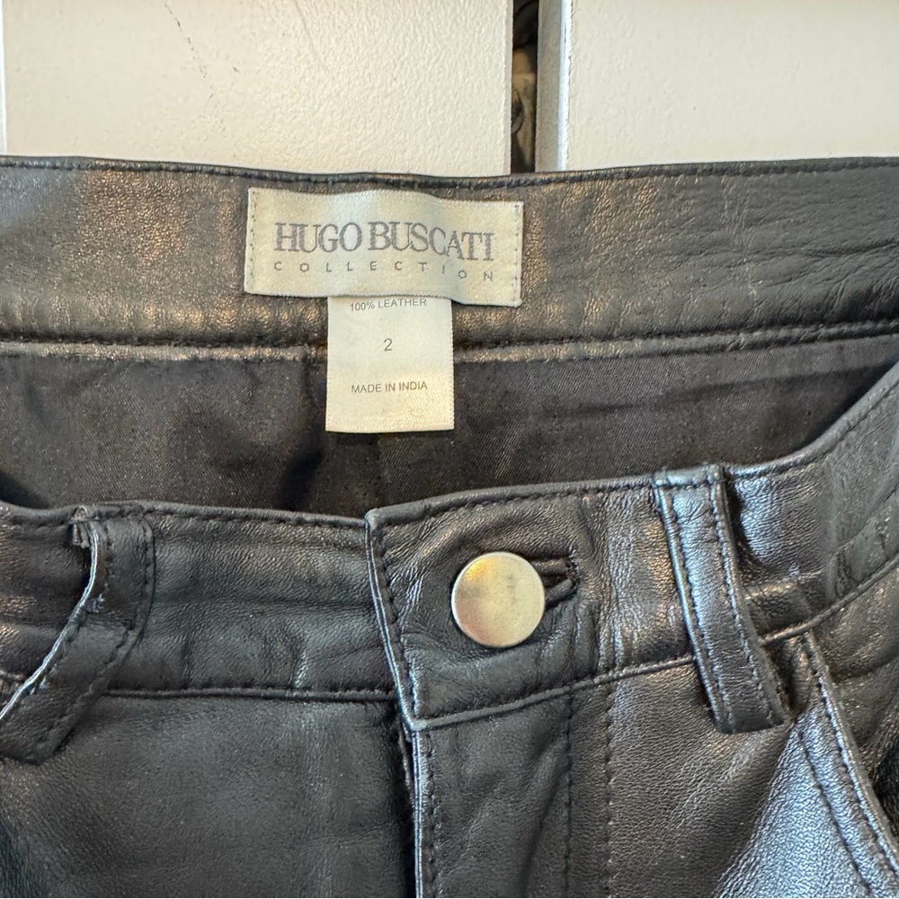 Vintage Hugo Buscati Genuine 100% Leather
Black Pants - Picture 6 of 13